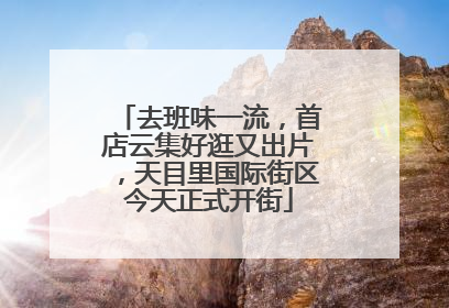 去班味一流，首店云集好逛又出片，天目里国际街区今天正式开街