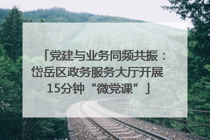 党建与业务同频共振：岱岳区政务服务大厅开展15分钟“微党课”