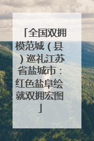 全国双拥模范城（县）巡礼江苏省盐城市：红色盐阜绘就双拥宏图