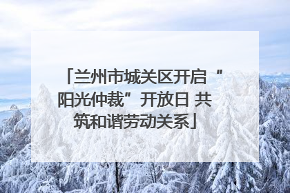 兰州市城关区开启“阳光仲裁”开放日 共筑和谐劳动关系