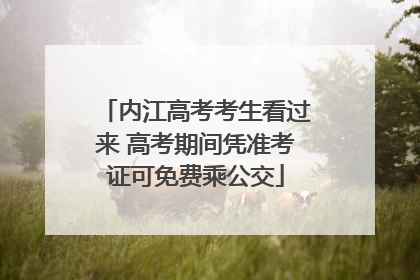 内江高考考生看过来 高考期间凭准考证可免费乘公交