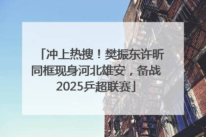 冲上热搜!樊振东许昕同框现身河北雄安,备战2025乒超联赛