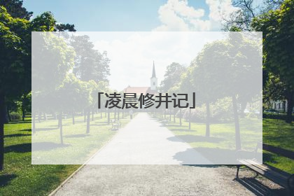 凌晨修井记