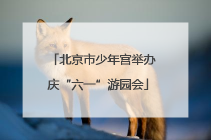 北京市少年宫举办庆“六一”游园会