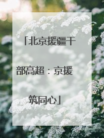 北京援疆干部高超：京援筑同心