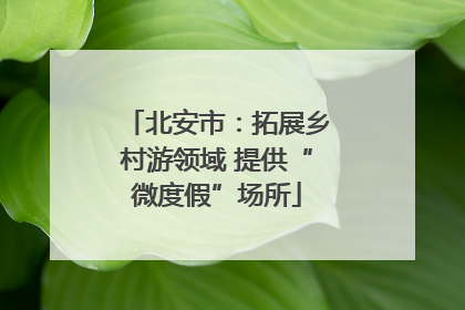 北安市：拓展乡村游领域 提供“微度假”场所