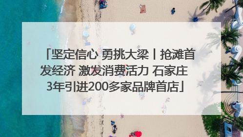 坚定信心 勇挑大梁丨抢滩首发经济 激发消费活力 石家庄3年引进200多家品牌首店