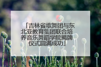吉林省歌舞团与东北亚教育集团联合培养音乐舞蹈学院揭牌仪式圆满成功