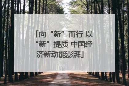 向“新”而行 以“新”提质 中国经济新动能澎湃