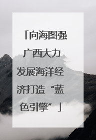 向海图强 广西大力发展海洋经济打造“蓝色引擎”