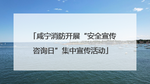 咸宁消防开展“安全宣传咨询日”集中宣传活动