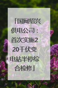 国网绍兴供电公司：首次实施220千伏变电站半停综合检修