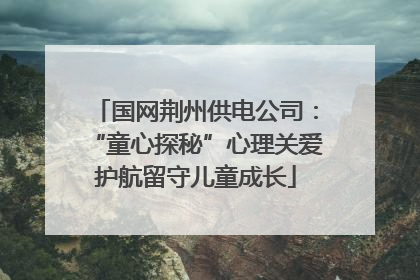 国网荆州供电公司：“童心探秘”心理关爱护航留守儿童成长
