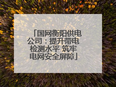 国网衡阳供电公司：提升带电检测水平 筑牢电网安全屏障
