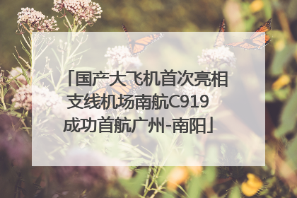 国产大飞机首次亮相支线机场南航C919成功首航广州-南阳