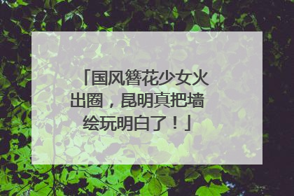 国风簪花少女火出圈，昆明真把墙绘玩明白了！