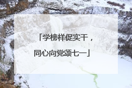 学榜样促实干，同心向党颂七一