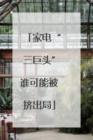 家电“三巨头”谁可能被挤出局