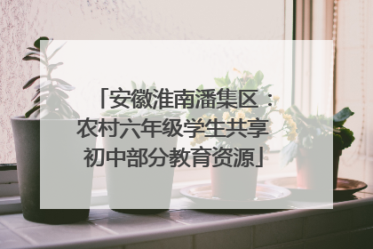 安徽淮南潘集区：农村六年级学生共享初中部分教育资源