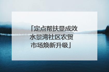 定点帮扶显成效 水景湾社区农贸市场焕新升级