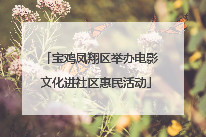 宝鸡凤翔区举办电影文化进社区惠民活动