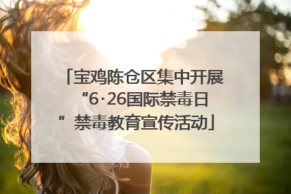 宝鸡陈仓区集中开展“6･26国际禁毒日”禁毒教育宣传活动