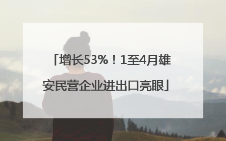 增长53%！1至4月雄安民营企业进出口亮眼