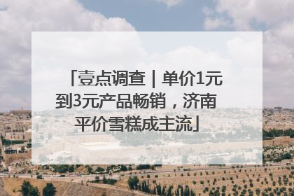 壹点调查｜单价1元到3元产品畅销，济南平价雪糕成主流