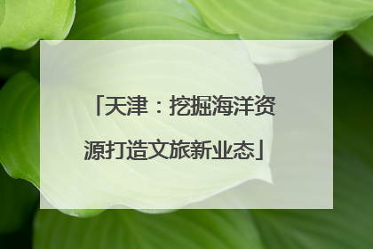 天津：挖掘海洋资源打造文旅新业态