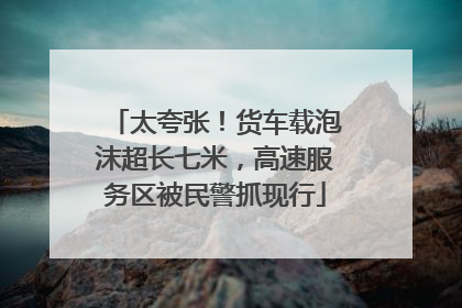 太夸张！货车载泡沫超长七米，高速服务区被民警抓现行