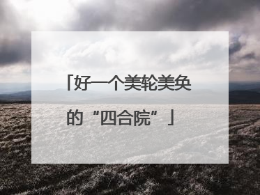 好一个美轮美奂的“四合院”