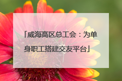 威海高区总工会：为单身职工搭建交友平台