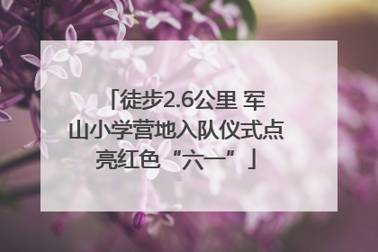 徒步2.6公里 军山小学营地入队仪式点亮红色“六一”