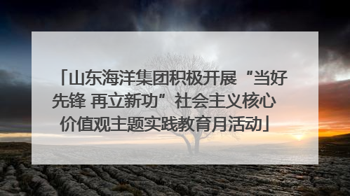 山东海洋集团积极开展“当好先锋 再立新功”社会主义核心价值观主题实践教育月活动