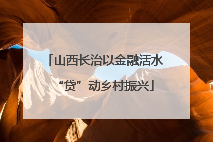 山西长治以金融活水“贷”动乡村振兴