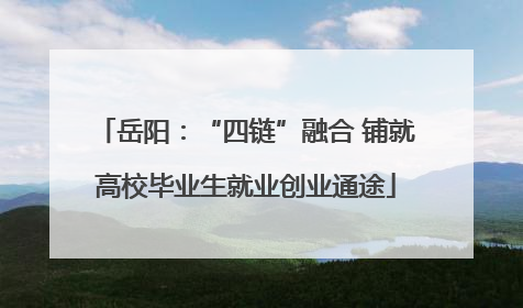 岳阳：“四链”融合 铺就高校毕业生就业创业通途