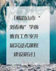 峨眉山市“刘春梅”学前教育工作室开展沉浸式课程建设研讨