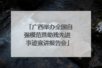 广西举办全国自强模范暨助残先进事迹宣讲报告会