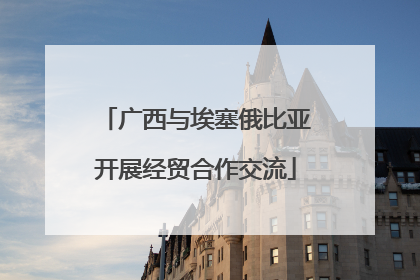 广西与埃塞俄比亚开展经贸合作交流