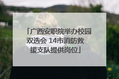 广西安职院举办校园双选会 14市消防救援支队提供岗位