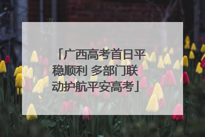 广西高考首日平稳顺利 多部门联动护航平安高考