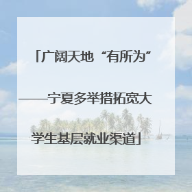 广阔天地“有所为”——宁夏多举措拓宽大学生基层就业渠道