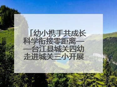 幼小携手共成长科学衔接零距离——台江县城关四幼走进城关三小开展幼小衔接活动