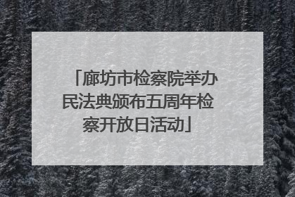 廊坊市检察院举办民法典颁布五周年检察开放日活动