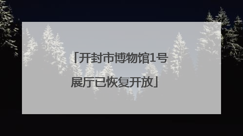 开封市博物馆1号展厅已恢复开放