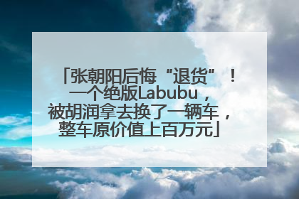 张朝阳后悔“退货”！一个绝版Labubu，被胡润拿去换了一辆车，整车原价值上百万元