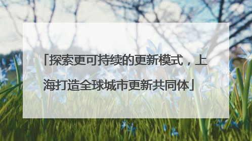 探索更可持续的更新模式，上海打造全球城市更新共同体