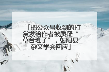把公众号收到的打赏发给作者被质疑“草台班子”，射阳县杂文学会回应