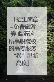 招生简章=免费旅游券 临沂这所高职院校的高考服务“卷”出新高度