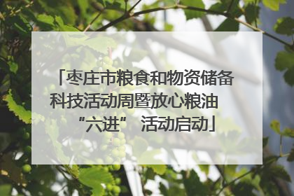 枣庄市粮食和物资储备科技活动周暨放心粮油 “六进” 活动启动